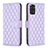 Leather Case Stands Flip Cover Holder B19F for Xiaomi Redmi Note 11 4G (2022) Purple