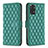 Leather Case Stands Flip Cover Holder B19F for Xiaomi Redmi Note 11S 4G Green