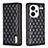 Leather Case Stands Flip Cover Holder B19F for Xiaomi Redmi Note 13 Pro+ Plus 5G Black