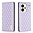 Leather Case Stands Flip Cover Holder B19F for Xiaomi Redmi Note 13 Pro+ Plus 5G Purple