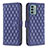 Leather Case Stands Flip Cover Holder B20F for Nokia G22 Blue