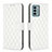 Leather Case Stands Flip Cover Holder B20F for Nokia G22 White