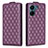 Leather Case Stands Flip Cover Holder B20F for Xiaomi Poco C65 Purple