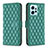 Leather Case Stands Flip Cover Holder B20F for Xiaomi Redmi Note 12 4G Green