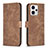 Leather Case Stands Flip Cover Holder B21F for Motorola Moto G23 Brown