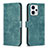 Leather Case Stands Flip Cover Holder B21F for Motorola Moto G23 Green