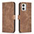 Leather Case Stands Flip Cover Holder B21F for Motorola Moto G73 5G