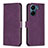 Leather Case Stands Flip Cover Holder B21F for Xiaomi Poco C65 Purple