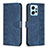 Leather Case Stands Flip Cover Holder B21F for Xiaomi Redmi Note 12 4G Blue