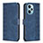 Leather Case Stands Flip Cover Holder B21F for Xiaomi Redmi Note 12 Turbo 5G Blue