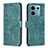 Leather Case Stands Flip Cover Holder B21F for Xiaomi Redmi Note 13 Pro 5G Green