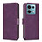 Leather Case Stands Flip Cover Holder B21F for Xiaomi Redmi Note 13 Pro 5G Purple