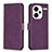 Leather Case Stands Flip Cover Holder B21F for Xiaomi Redmi Note 13 Pro+ Plus 5G Purple