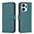 Leather Case Stands Flip Cover Holder B22F for Huawei Honor X7a Green