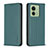 Leather Case Stands Flip Cover Holder B22F for Motorola Moto Edge (2023) 5G Green