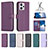 Leather Case Stands Flip Cover Holder B22F for Motorola Moto G23