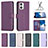 Leather Case Stands Flip Cover Holder B22F for Motorola Moto G73 5G