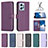 Leather Case Stands Flip Cover Holder B22F for Xiaomi Redmi Note 12 4G