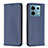 Leather Case Stands Flip Cover Holder B22F for Xiaomi Redmi Note 13 Pro 5G Blue