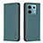 Leather Case Stands Flip Cover Holder B22F for Xiaomi Redmi Note 13 Pro 5G Green