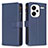 Leather Case Stands Flip Cover Holder B22F for Xiaomi Redmi Note 13 Pro+ Plus 5G Blue