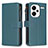 Leather Case Stands Flip Cover Holder B22F for Xiaomi Redmi Note 13 Pro+ Plus 5G Green