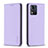 Leather Case Stands Flip Cover Holder B23F for Motorola Moto E13 Clove Purple