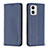 Leather Case Stands Flip Cover Holder B23F for Motorola Moto G73 5G