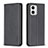 Leather Case Stands Flip Cover Holder B23F for Motorola Moto G73 5G