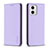 Leather Case Stands Flip Cover Holder B23F for Motorola Moto G73 5G Clove Purple