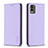 Leather Case Stands Flip Cover Holder B23F for Nokia C32 Clove Purple