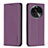 Leather Case Stands Flip Cover Holder B23F for Oppo Find X6 Pro 5G Purple