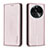 Leather Case Stands Flip Cover Holder B23F for Oppo Find X6 Pro 5G Rose Gold