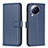 Leather Case Stands Flip Cover Holder B23F for Xiaomi Civi 3 5G Blue