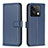 Leather Case Stands Flip Cover Holder B24F for Xiaomi Redmi Note 13 5G Blue