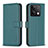 Leather Case Stands Flip Cover Holder B24F for Xiaomi Redmi Note 13 5G Green