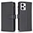 Leather Case Stands Flip Cover Holder B25F for Motorola Moto G13 Black