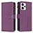 Leather Case Stands Flip Cover Holder B25F for Motorola Moto G13 Purple