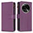 Leather Case Stands Flip Cover Holder B25F for Oppo Find X6 Pro 5G Purple