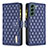 Leather Case Stands Flip Cover Holder BF1 for Samsung Galaxy S24 Plus 5G Blue