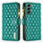 Leather Case Stands Flip Cover Holder BF1 for Samsung Galaxy S24 Plus 5G Green