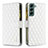 Leather Case Stands Flip Cover Holder BF1 for Samsung Galaxy S24 Plus 5G White