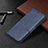 Leather Case Stands Flip Cover Holder BF1 for Xiaomi Redmi Note 10 Pro 4G Blue