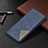 Leather Case Stands Flip Cover Holder BF5 for Xiaomi Redmi Note 10 Pro 4G Blue