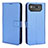 Leather Case Stands Flip Cover Holder BY1 for Asus ROG Phone 6 Blue