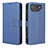 Leather Case Stands Flip Cover Holder BY1 for Asus ROG Phone 7 Blue