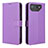 Leather Case Stands Flip Cover Holder BY1 for Asus ROG Phone 7 Pro Purple