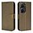 Leather Case Stands Flip Cover Holder BY1 for Asus ZenFone 10 Brown