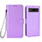 Leather Case Stands Flip Cover Holder BY1 for Google Pixel 6a 5G Purple