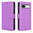 Leather Case Stands Flip Cover Holder BY1 for Google Pixel 7a 5G Purple